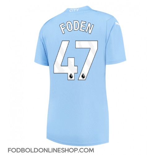 Manchester City Phil Foden #47 Hjemmebanetrøje Dame 2023-24 Kortærmet